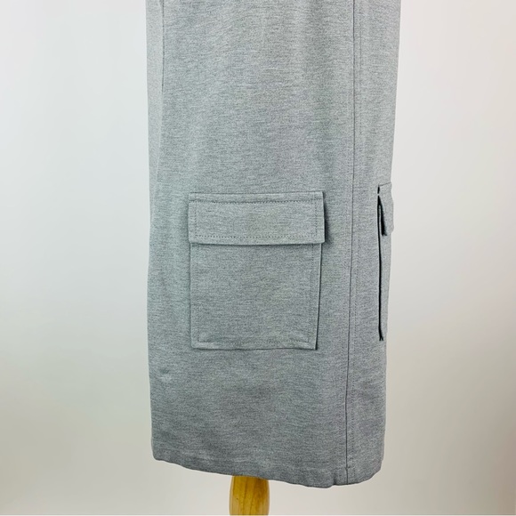 Banana Republic Gray Ponte Front Pocket Dress Medium - Picture 6 of 13